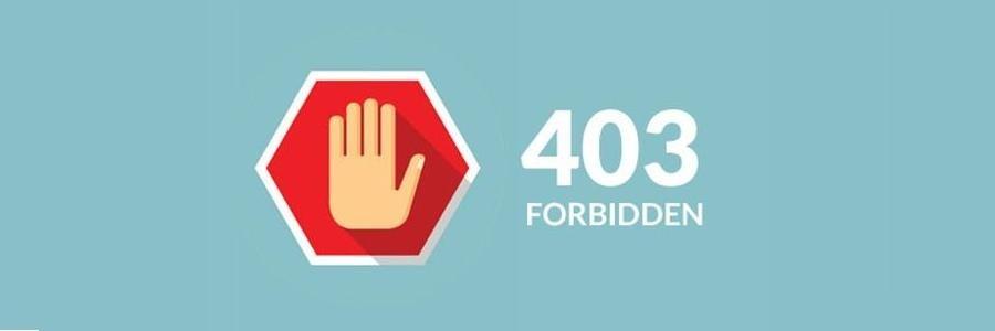Ошибка сервера 403 Ошибка сервера 403