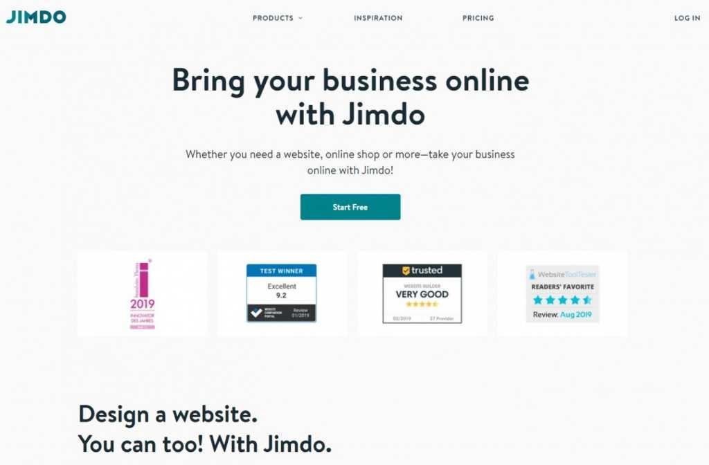 Конструктор сайтов Jimdo